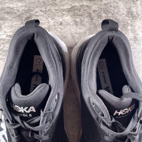 Hoka One One Bondi 8 Sneakers Womens 9 Black Athletic Running Training Shoes - Picture 9 of 10